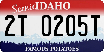 ID license plate 2T0205T