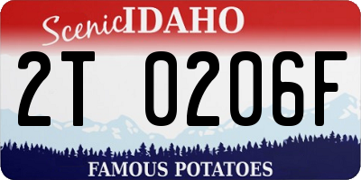 ID license plate 2T0206F