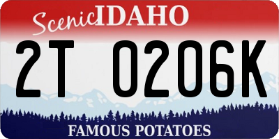 ID license plate 2T0206K