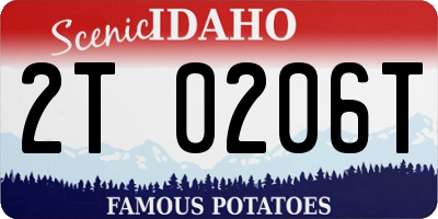 ID license plate 2T0206T