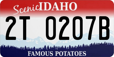 ID license plate 2T0207B
