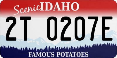 ID license plate 2T0207E
