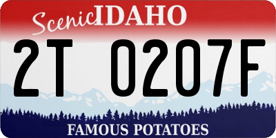 ID license plate 2T0207F