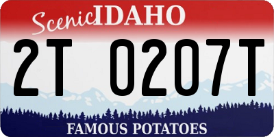 ID license plate 2T0207T