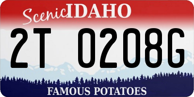 ID license plate 2T0208G