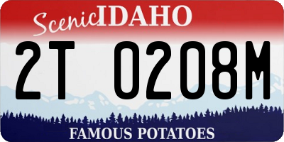 ID license plate 2T0208M