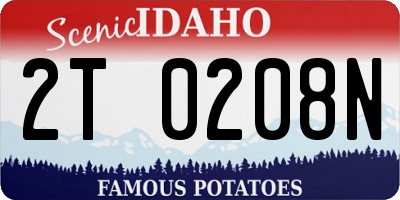 ID license plate 2T0208N
