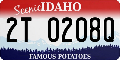 ID license plate 2T0208Q