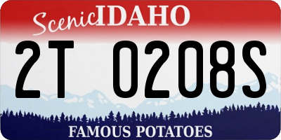 ID license plate 2T0208S