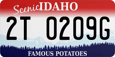 ID license plate 2T0209G
