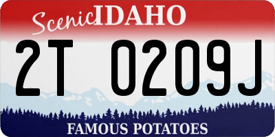ID license plate 2T0209J