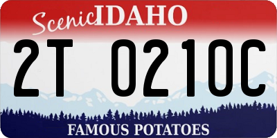 ID license plate 2T0210C
