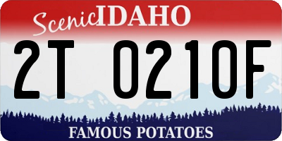 ID license plate 2T0210F