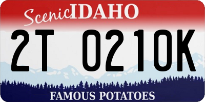 ID license plate 2T0210K