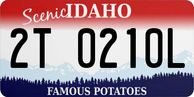 ID license plate 2T0210L