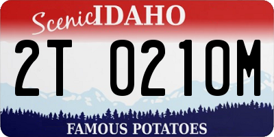 ID license plate 2T0210M