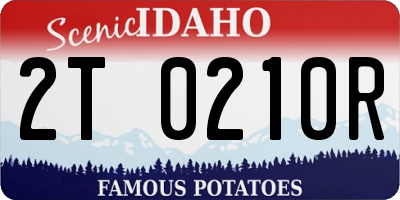 ID license plate 2T0210R
