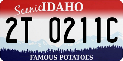 ID license plate 2T0211C