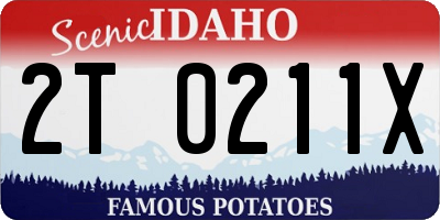 ID license plate 2T0211X