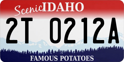 ID license plate 2T0212A