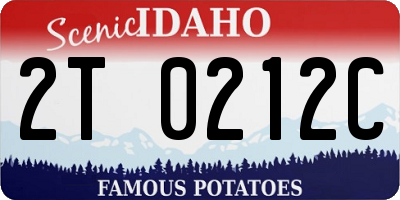ID license plate 2T0212C