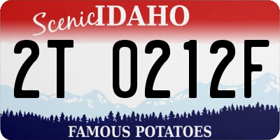 ID license plate 2T0212F