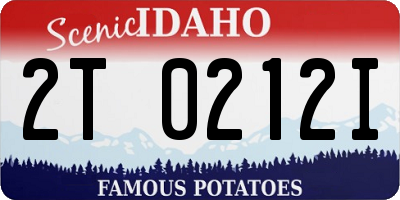 ID license plate 2T0212I