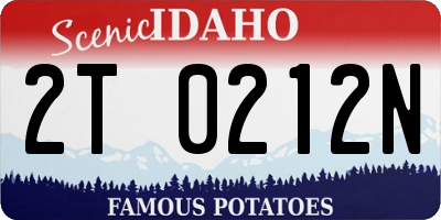 ID license plate 2T0212N