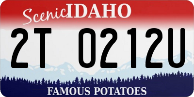ID license plate 2T0212U