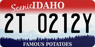 ID license plate 2T0212Y