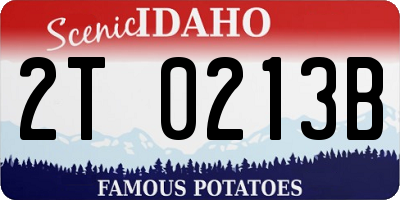 ID license plate 2T0213B