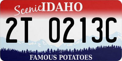 ID license plate 2T0213C