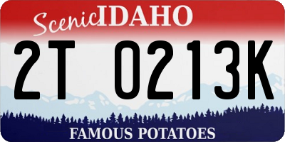 ID license plate 2T0213K
