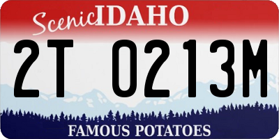 ID license plate 2T0213M