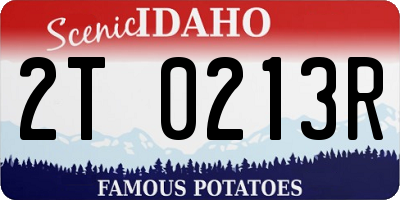 ID license plate 2T0213R