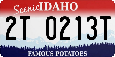 ID license plate 2T0213T