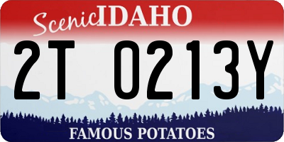 ID license plate 2T0213Y