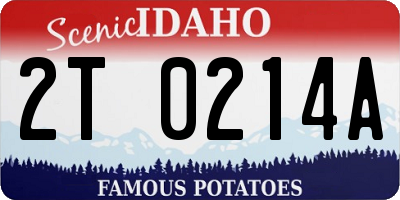 ID license plate 2T0214A