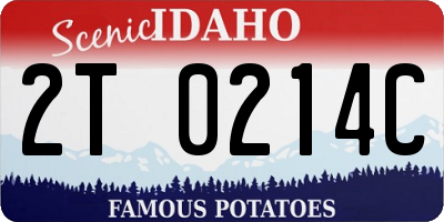 ID license plate 2T0214C