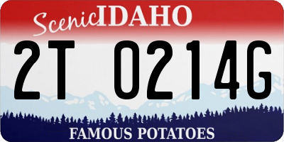 ID license plate 2T0214G