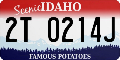 ID license plate 2T0214J