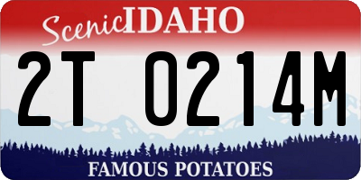 ID license plate 2T0214M