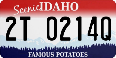 ID license plate 2T0214Q