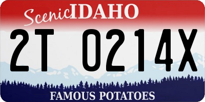 ID license plate 2T0214X