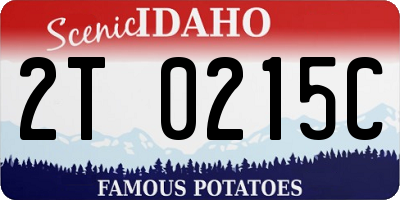 ID license plate 2T0215C