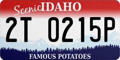 ID license plate 2T0215P