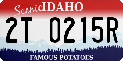 ID license plate 2T0215R
