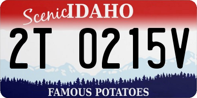ID license plate 2T0215V