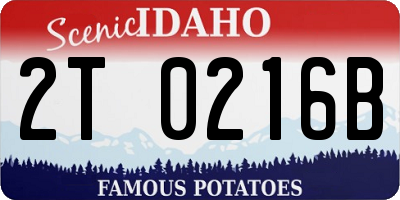 ID license plate 2T0216B