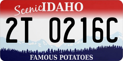ID license plate 2T0216C